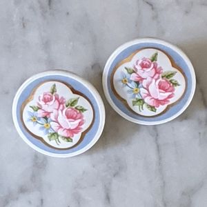 Vintage Rose Stud Earrings by Avon